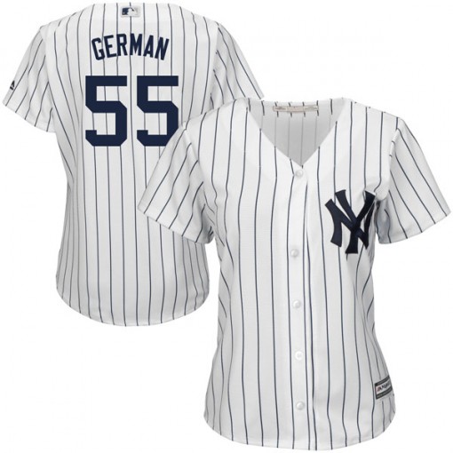 Yankees #55 Domingo German White Strip Home Women's Stitched MLB Jersey Yankees #55 Domingo German White Strip Home Women's Stitched MLB Jersey