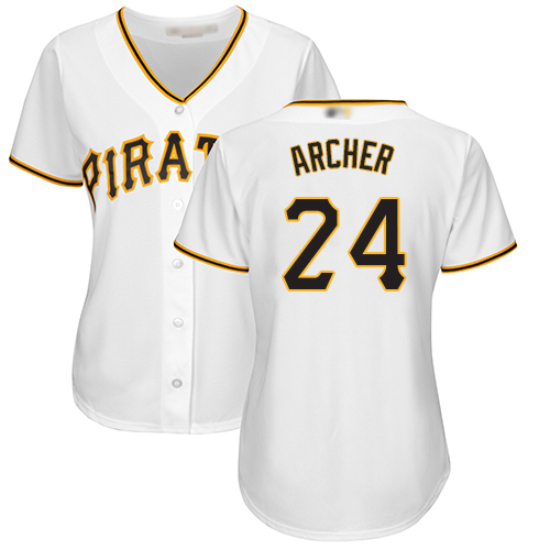 Pirates #24 Chris Archer White Home Women's Stitched MLB Jersey Pirates #24 Chris Archer White Home Women's Stitched MLB Jersey