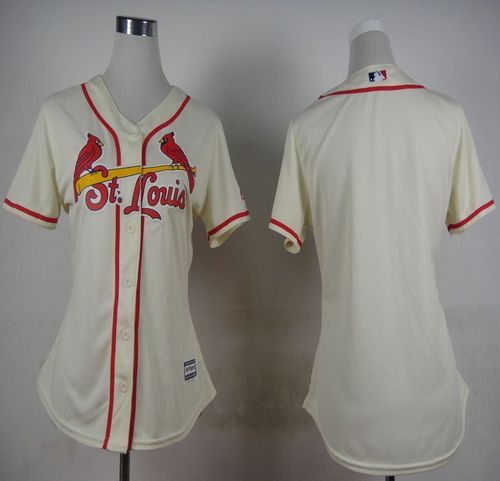 Cardinals Blank Cream Alternate Women's Stitched MLB Jersey Cardinals Blank Cream Alternate Women's Stitched MLB Jersey