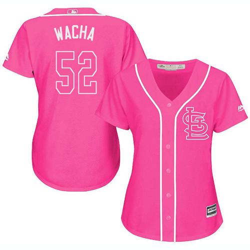 Cardinals #52 Michael Wacha Pink Fashion Women's Stitched MLB Jersey Cardinals #52 Michael Wacha Pink Fashion Women's Stitched MLB Jersey