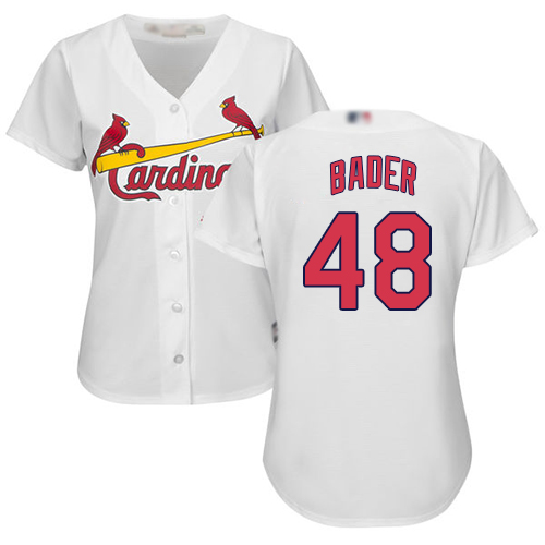 Cardinals #48 Harrison Bader White Home Women's Stitched MLB Jersey Cardinals #48 Harrison Bader White Home Women's Stitched MLB Jersey