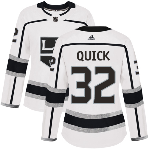 Adidas Kings #32 Jonathan Quick White Road Authentic Women's Stitched NHL Jersey Adidas Kings #32 Jonathan Quick White Road Authentic Women's Stitched NHL Jersey