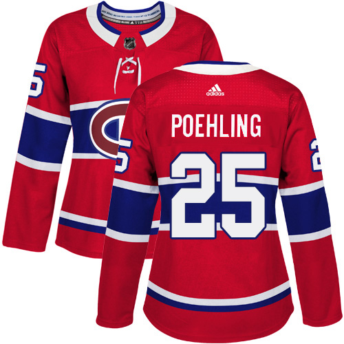Adidas Canadiens #25 Ryan Poehling Red Home Authentic Women's Stitched NHL Jersey Adidas Canadiens #25 Ryan Poehling Red Home Authentic Women's Stitched NHL Jersey