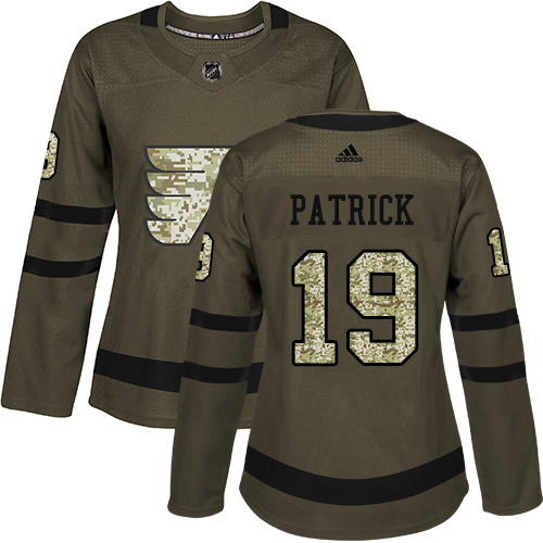 Adidas Flyers #19 Nolan Patrick Green Salute to Service Women's Stitched NHL Jersey Adidas Flyers #19 Nolan Patrick Green Salute to Service Women's Stitched NHL Jersey