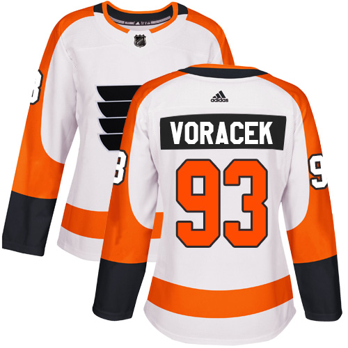 Adidas Flyers #93 Jakub Voracek White Road Authentic Women's Stitched NHL Jersey Adidas Flyers #93 Jakub Voracek White Road Authentic Women's Stitched NHL Jersey