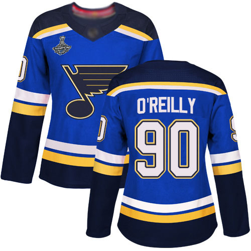 Adidas Blues #90 Ryan O'Reilly Blue Home Authentic Stanley Cup Champions Women's Stitched NHL Jersey Adidas Blues #90 Ryan O'Reilly Blue Home Authentic Stanley Cup Champions Women's Stitched NHL Jersey