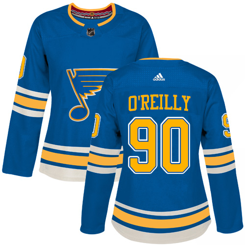 Adidas Blues #90 Ryan O'Reilly Blue Alternate Authentic Women's Stitched NHL Jersey Adidas Blues #90 Ryan O'Reilly Blue Alternate Authentic Women's Stitched NHL Jersey