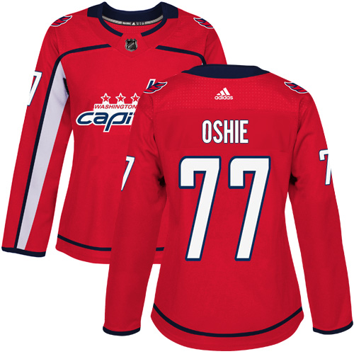 Adidas Capitals #77 T.J Oshie Red Home Authentic Women's Stitched NHL Jersey Adidas Capitals #77 T.J Oshie Red Home Authentic Women's Stitched NHL Jersey