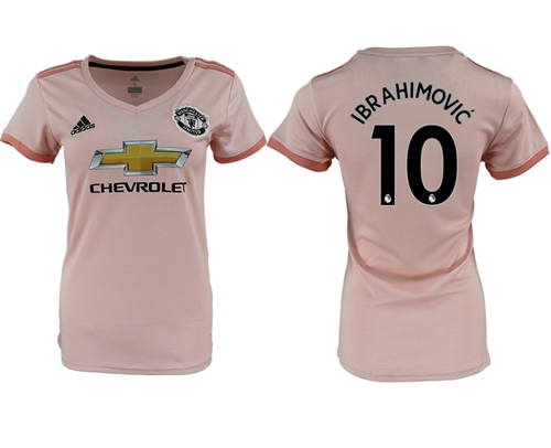Women's Manchester United #10 Ibrahimovic Away Soccer Club Jersey Women's Manchester United #10 Ibrahimovic Away Soccer Club Jersey