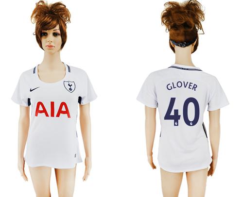 Women's Tottenham Hotspur #40 Glover Home Soccer Club Jersey Women's Tottenham Hotspur #40 Glover Home Soccer Club Jersey