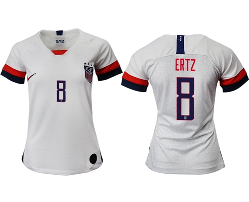 Women's USA #8 Ertz Home Soccer Country Jersey