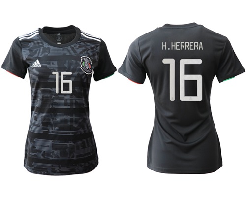Women's Mexico #16 H.Herrera Home Soccer Country Jersey Women's Mexico #16 H.Herrera Home Soccer Country Jersey
