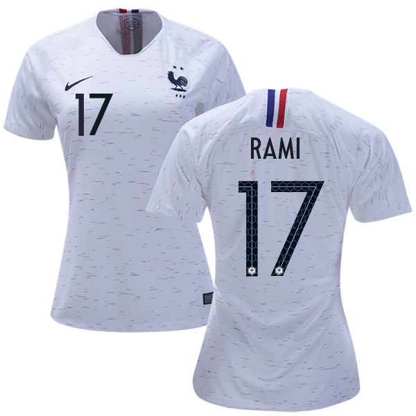 Women's France #17 Rami Away Soccer Country Jersey Women's France #17 Rami Away Soccer Country Jersey
