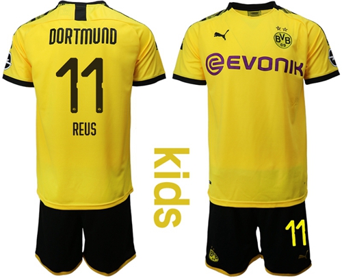 Dortmund #11 Reus Home Kid Soccer Club Jersey Dortmund #11 Reus Home Kid Soccer Club Jersey