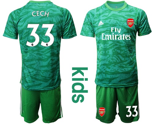 Arsenal #33 Cech Green Goalkeeper Kid Soccer Club Jersey Arsenal #33 Cech Green Goalkeeper Kid Soccer Club Jersey