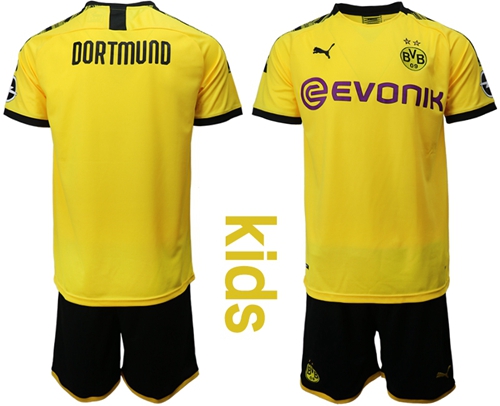 Dortmund Blank Home Kid Soccer Club Jersey Dortmund Blank Home Kid Soccer Club Jersey