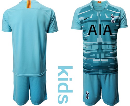 Tottenham Hotspur Blank Light Blue Goalkeeper Kid Soccer Club Jersey Tottenham Hotspur Blank Light Blue Goalkeeper Kid Soccer Club Jersey