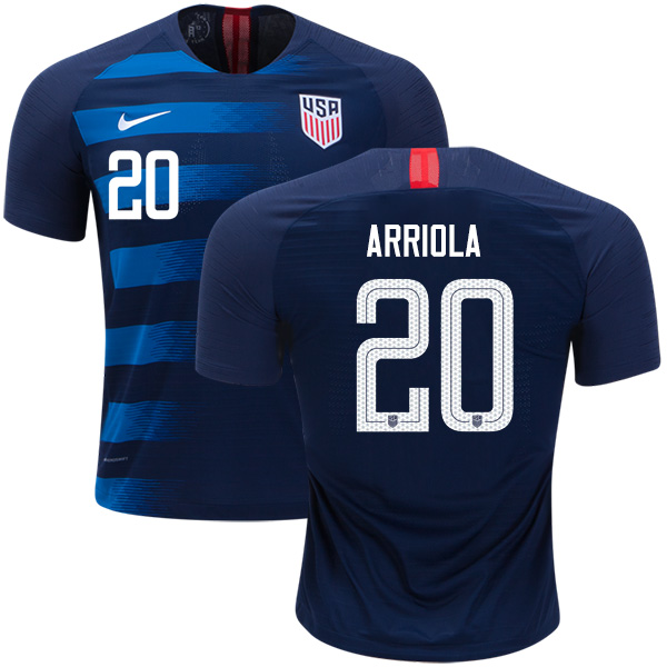 USA #20 Arriola Away Kid Soccer Country Jersey USA #20 Arriola Away Kid Soccer Country Jersey