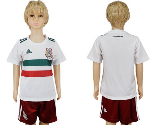Mexico Blank Away Kid Soccer Country Jersey Mexico Blank Away Kid Soccer Country Jersey