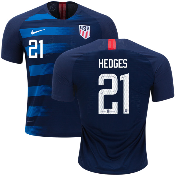 USA #21 Hedges Away Kid Soccer Country Jersey USA #21 Hedges Away Kid Soccer Country Jersey