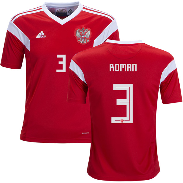 Russia #3 Roman Home Kid Soccer Country Jersey Russia #3 Roman Home Kid Soccer Country Jersey