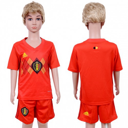 Belgium Blank Red Home Kid Soccer Country Jersey Belgium Blank Red Home Kid Soccer Country Jersey