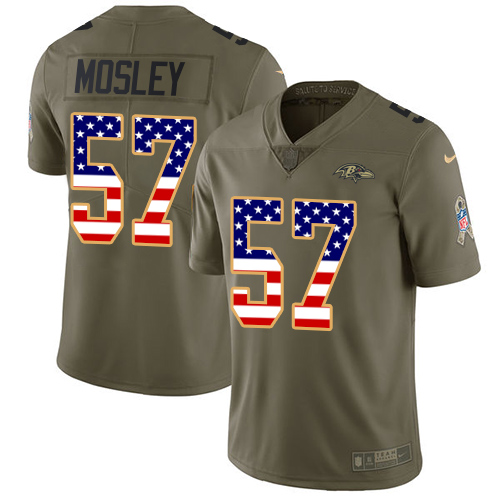 Nike Ravens #57 C.J. Mosley Olive/USA Flag Youth Stitched NFL Limited 2017 Salute to Service Jersey Nike Ravens #57 C.J. Mosley Olive/USA Flag Youth Stitched NFL Limited 2017 Salute to Service Jersey
