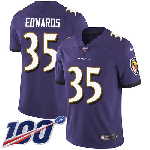 Nike Ravens #35 Gus Edwards Purple Team Color Youth Stitched NFL 100th Season Vapor Untouchable Limited Jersey Nike Ravens #35 Gus Edwards Purple Team Color Youth Stitched NFL 100th Season Vapor Untouchable Limited Jersey