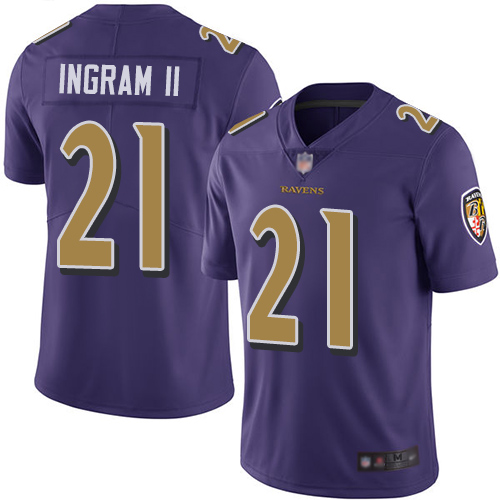 Nike Ravens #21 Mark Ingram II Purple Youth Stitched NFL Limited Rush Jersey Nike Ravens #21 Mark Ingram II Purple Youth Stitched NFL Limited Rush Jersey