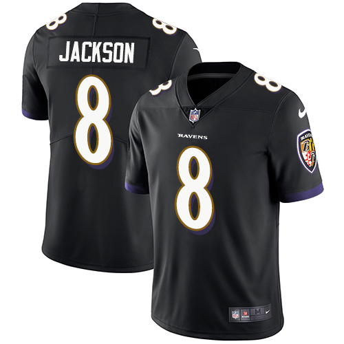Nike Ravens #8 Lamar Jackson Black Alternate Youth Stitched NFL Vapor Untouchable Limited Jersey Nike Ravens #8 Lamar Jackson Black Alternate Youth Stitched NFL Vapor Untouchable Limited Jersey