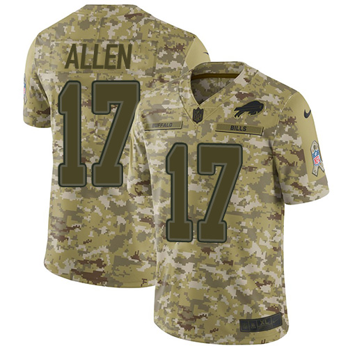 Nike Bills #17 Josh Allen Camo Youth Stitched NFL Limited 2018 Salute to Service Jersey Nike Bills #17 Josh Allen Camo Youth Stitched NFL Limited 2018 Salute to Service Jersey