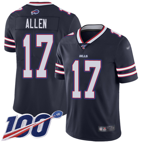 Nike Bills #17 Josh Allen Navy Youth Stitched NFL Limited Inverted Legend 100th Season Jersey Nike Bills #17 Josh Allen Navy Youth Stitched NFL Limited Inverted Legend 100th Season Jersey
