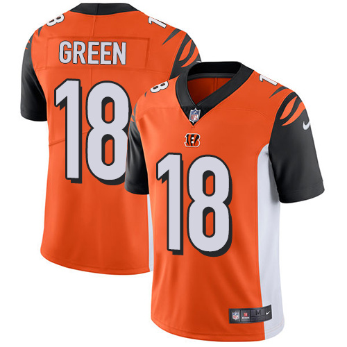 Nike Bengals #18 A.J. Green Orange Alternate Youth Stitched NFL Vapor Untouchable Limited Jersey Nike Bengals #18 A.J. Green Orange Alternate Youth Stitched NFL Vapor Untouchable Limited Jersey
