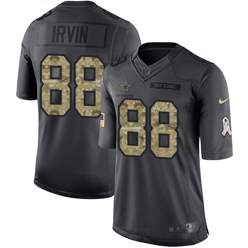 Nike Cowboys #88 Michael Irvin Black Youth Stitched NFL Limited 2016 Salute to Service Jersey Nike Cowboys #88 Michael Irvin Black Youth Stitched NFL Limited 2016 Salute to Service Jersey