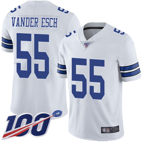 Nike Cowboys #55 Leighton Vander Esch White Youth Stitched NFL 100th Season Vapor Limited Jersey Nike Cowboys #55 Leighton Vander Esch White Youth Stitched NFL 100th Season Vapor Limited Jersey