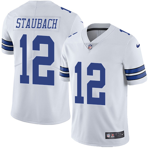 Nike Cowboys #12 Roger Staubach White Youth Stitched NFL Vapor Untouchable Limited Jersey Nike Cowboys #12 Roger Staubach White Youth Stitched NFL Vapor Untouchable Limited Jersey