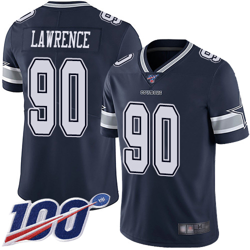 Nike Cowboys #90 Demarcus Lawrence Navy Blue Team Color Youth Stitched NFL 100th Season Vapor Limited Jersey Nike Cowboys #90 Demarcus Lawrence Navy Blue Team Color Youth Stitched NFL 100th Season Vapor Limited Jersey