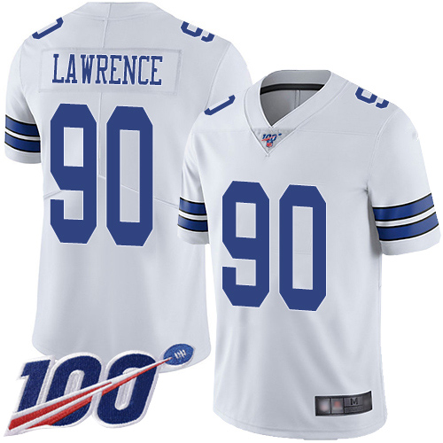Nike Cowboys #90 Demarcus Lawrence White Youth Stitched NFL 100th Season Vapor Limited Jersey Nike Cowboys #90 Demarcus Lawrence White Youth Stitched NFL 100th Season Vapor Limited Jersey