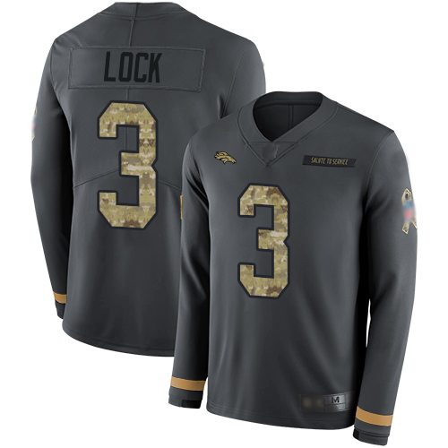 Nike Broncos #3 Drew Lock Anthracite Salute to Service Youth Stitched NFL Limited Therma Long Sleeve Jersey Nike Broncos #3 Drew Lock Anthracite Salute to Service Youth Stitched NFL Limited Therma Long Sleeve Jersey