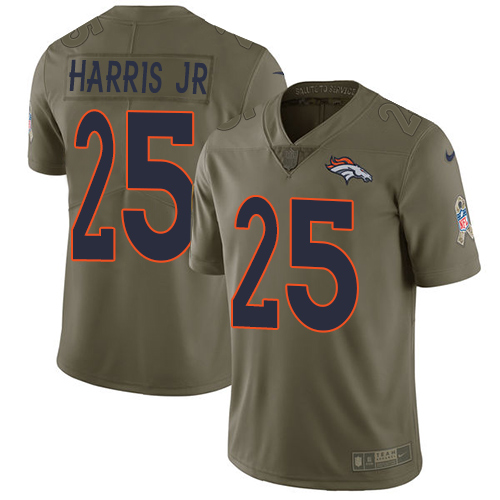 Nike Broncos #25 Chris Harris Jr Olive Youth Stitched NFL Limited 2017 Salute to Service Jersey Nike Broncos #25 Chris Harris Jr Olive Youth Stitched NFL Limited 2017 Salute to Service Jersey