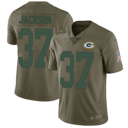 Nike Packers #37 Josh Jackson Olive Youth Stitched NFL Limited 2017 Salute to Service Jersey Nike Packers #37 Josh Jackson Olive Youth Stitched NFL Limited 2017 Salute to Service Jersey