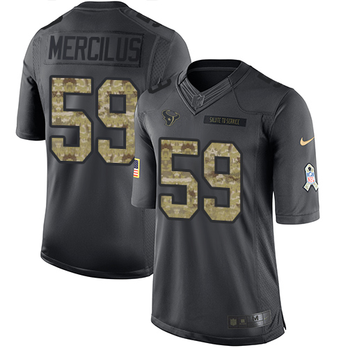Nike Texans #59 Whitney Mercilus Black Youth Stitched NFL Limited 2016 Salute to Service Jersey Nike Texans #59 Whitney Mercilus Black Youth Stitched NFL Limited 2016 Salute to Service Jersey