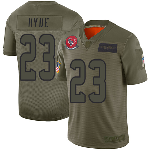 Nike Texans #23 Carlos Hyde Camo Youth Stitched NFL Limited 2019 Salute to Service Jersey Nike Texans #23 Carlos Hyde Camo Youth Stitched NFL Limited 2019 Salute to Service Jersey
