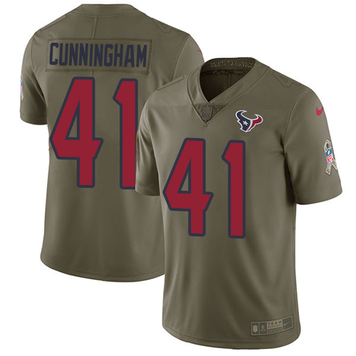 Nike Texans #41 Zach Cunningham Olive Youth Stitched NFL Limited 2017 Salute to Service Jersey Nike Texans #41 Zach Cunningham Olive Youth Stitched NFL Limited 2017 Salute to Service Jersey