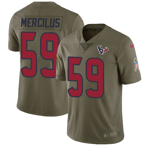 Nike Texans #59 Whitney Mercilus Olive Youth Stitched NFL Limited 2017 Salute to Service Jersey Nike Texans #59 Whitney Mercilus Olive Youth Stitched NFL Limited 2017 Salute to Service Jersey
