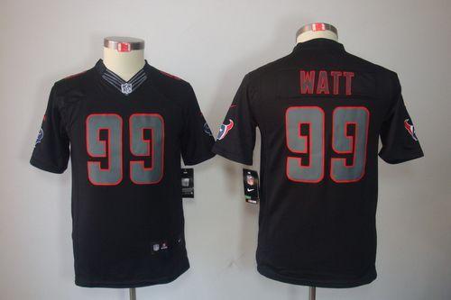 Nike Texans #99 J.J. Watt Black Impact Youth Stitched NFL Limited Jersey Nike Texans #99 J.J. Watt Black Impact Youth Stitched NFL Limited Jersey