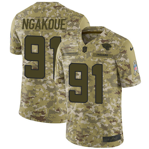 Nike Jaguars #91 Yannick Ngakoue Camo Youth Stitched NFL Limited 2018 Salute to Service Jersey Nike Jaguars #91 Yannick Ngakoue Camo Youth Stitched NFL Limited 2018 Salute to Service Jersey