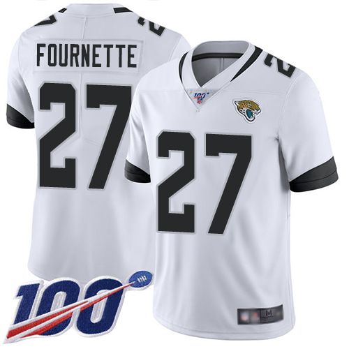 Nike Jaguars #27 Leonard Fournette White Youth Stitched NFL 100th Season Vapor Limited Jersey Nike Jaguars #27 Leonard Fournette White Youth Stitched NFL 100th Season Vapor Limited Jersey