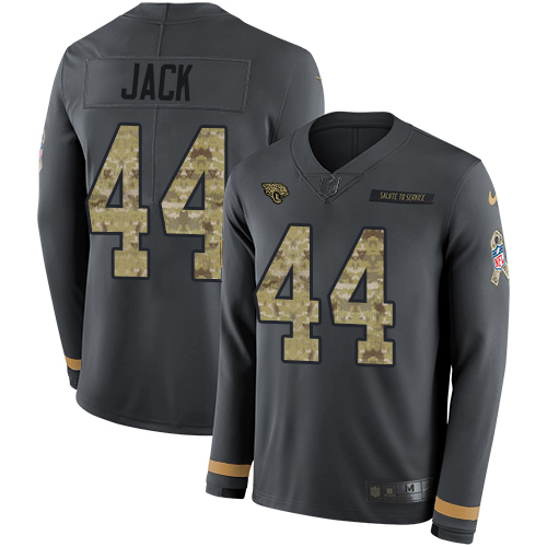 Nike Jaguars #44 Myles Jack Anthracite Salute to Service Youth Stitched NFL Limited Therma Long Sleeve Jersey Nike Jaguars #44 Myles Jack Anthracite Salute to Service Youth Stitched NFL Limited Therma Long Sleeve Jersey