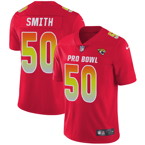 Nike Jaguars #50 Telvin Smith Red Youth Stitched NFL Limited AFC 2018 Pro Bowl Jersey Nike Jaguars #50 Telvin Smith Red Youth Stitched NFL Limited AFC 2018 Pro Bowl Jersey